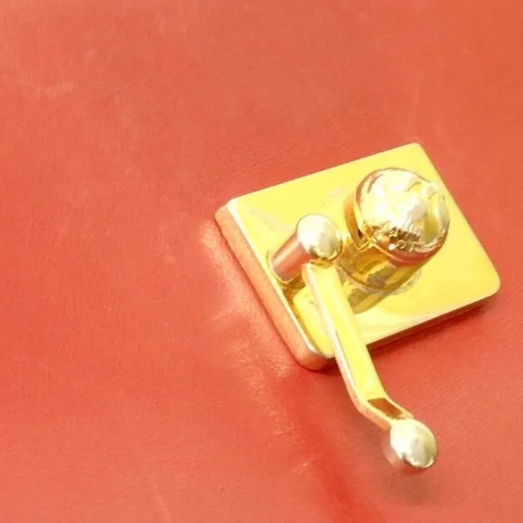 AUTH Authentic Salvatore Ferragamo Leather Handbag Shoulder Bag Tote Red - Picture 10 of 16